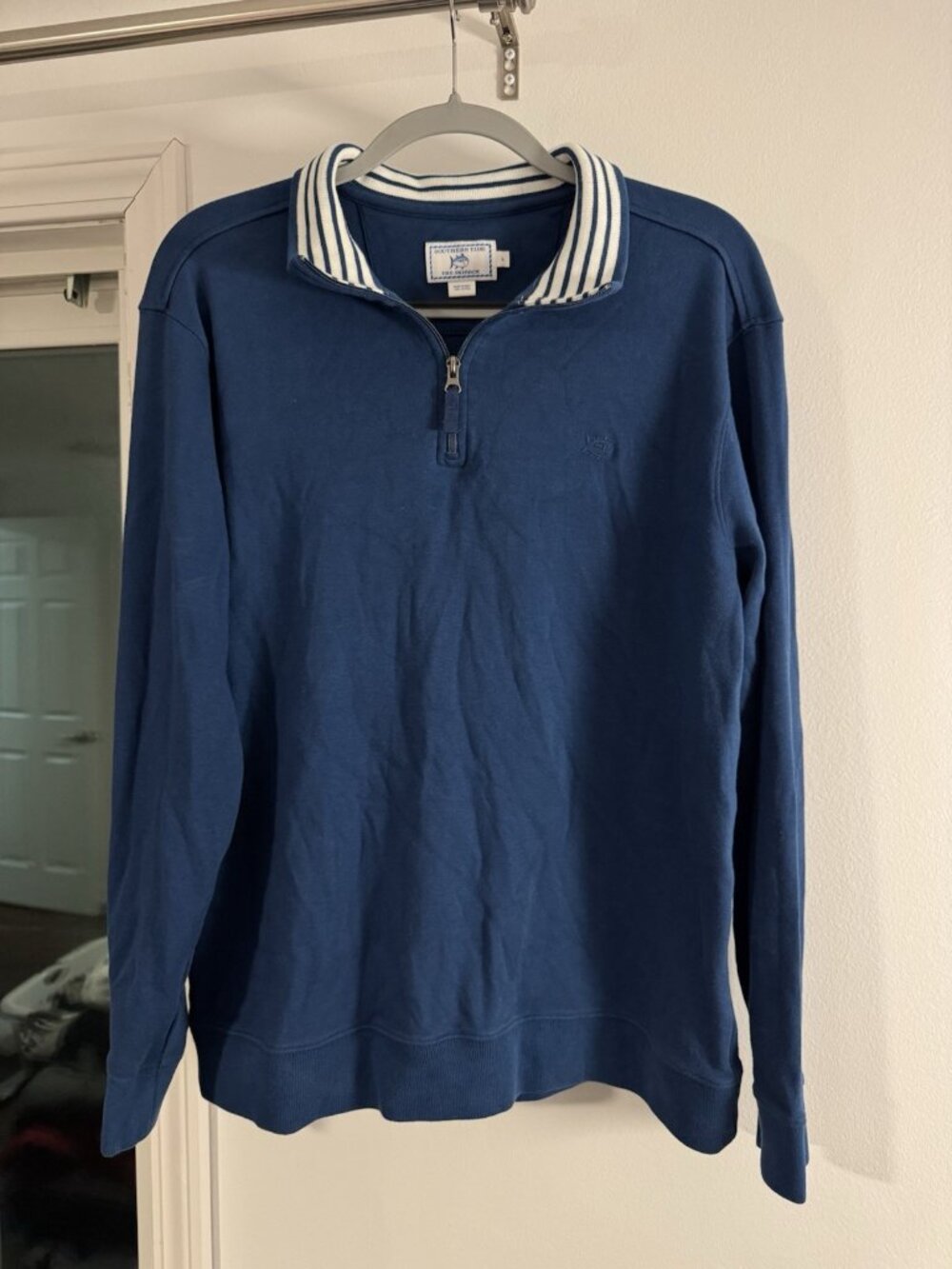 Southern Tide Skipjack Quarter-Zip Pullover Men's L Blue